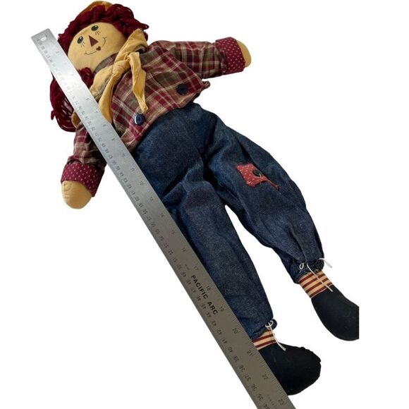 3PC Vintage Raggedy Ann & Andy Primitive Fabric Dolls  (Set of 3) - Picture 14 of 16